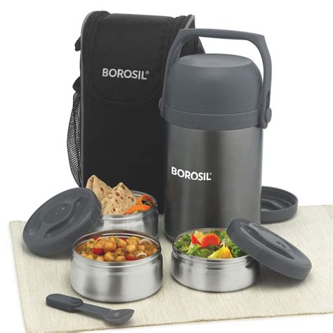 borosil hydra hot n fresh stainless steel lunch box|Hot n Fresh (Vacuum Insulated) .